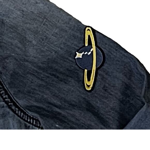 JOE FRESH WOMENS DENIM BUTTON DOWN SHIRT TOP  M PATCHES RETRO CASUAL HIPPEE‎ - Picture 5 of 12